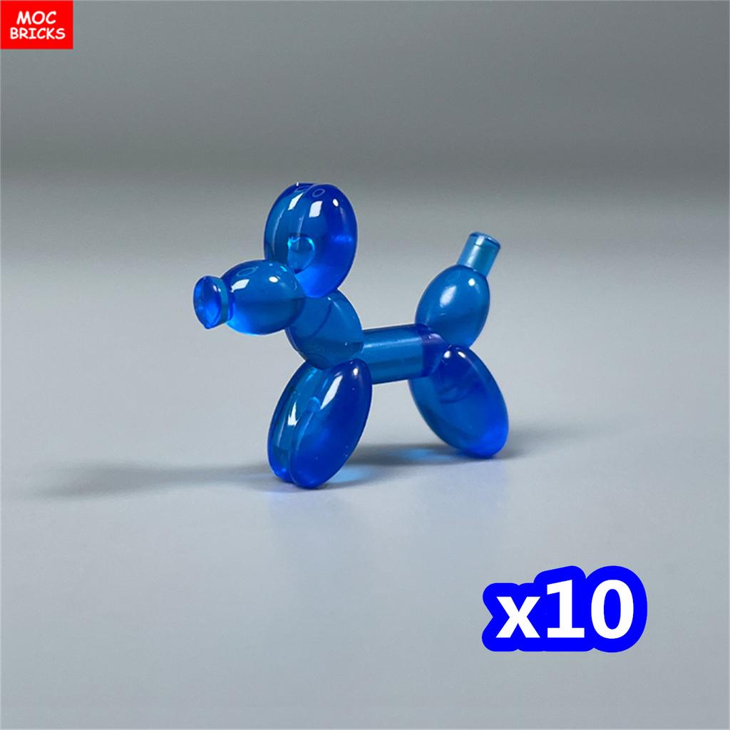 MOC Blocks Utensil Balloon Little Dog Clown Figure Wear 35692 Learning Construction Bricks Figures Birthday Gift Idea