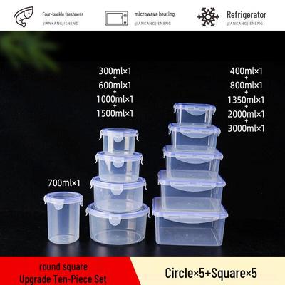 Plastic Transparent Food Storage Container Set