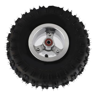 4 Inch Tire with Rim 4.10‑4 6PR Increased Grip High Stability Replacement Tire Wheel for DIY Go Kart Mini Off Road