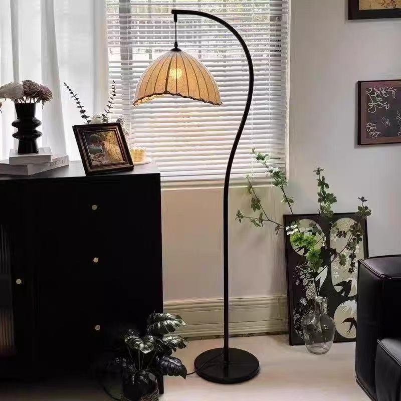 

Винтажный напольный светильник для рыбалки в стиле ваби-саби для гостиной, спальни или кабинета Warm Light (Foot Switch)