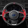 Handgenähte Sport-Lenkradabdeckung aus Kohlefaser für Subaru Forester Ascent Crosstrek Legacy Outback Impreza -2024