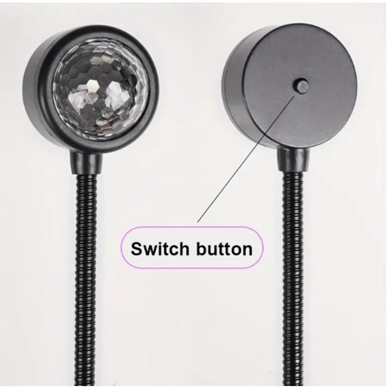 1pc Car USB Led Starry Sky Top Atmosphere Light Starry Sky Magic Colorful Lights Party Acoustic Control Lamp Gift Not Glaring CN Dome Lights 6