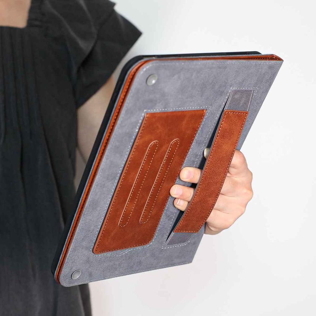 For Samsung Galaxy Tab Active5 Case - Durable Faux Leather Cover w/Adjustable Stand & Anti-Slip Grip (5 colors)