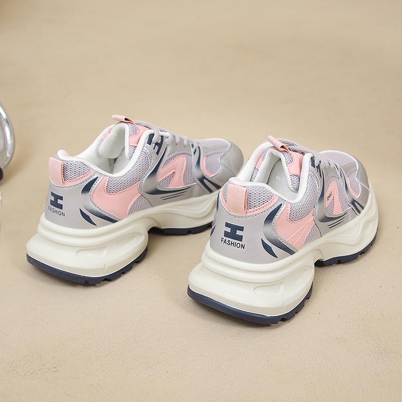 CRLAYDK 2024 New Women's Chunky Platform Sneakers Non Slip Lace Up Casual Fashion Shoes Sports Walking Tennis for Students