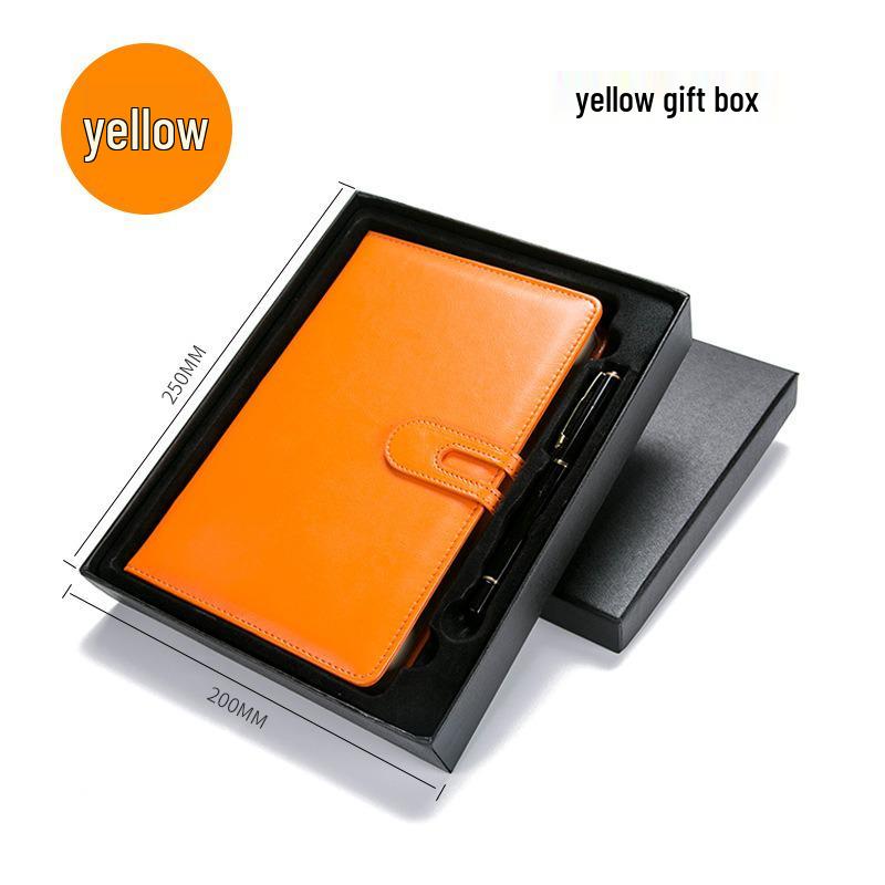 Custom Logo Faux Leather Buckle Business Notebook