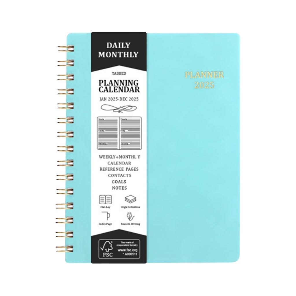 Planner Schedule Book A5 Coil Book Self-discipline Punch Card Notebook Weekly Diary