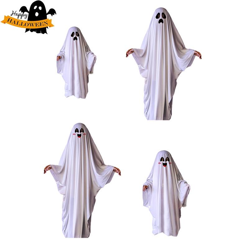 Halloween Kids Costume Ghost Cape For Boys And Girls Cosplay Dress-up White Spirit Costume