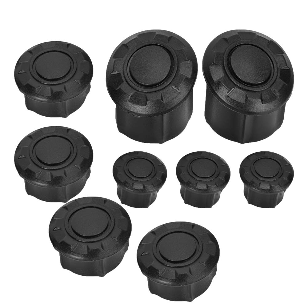 Frame Hole Cover Cap Motorcycle Frame Hole Cover Cap Plug Kit Decoration for B.M.W R1200GS LC Adventure 2014-2018 Black