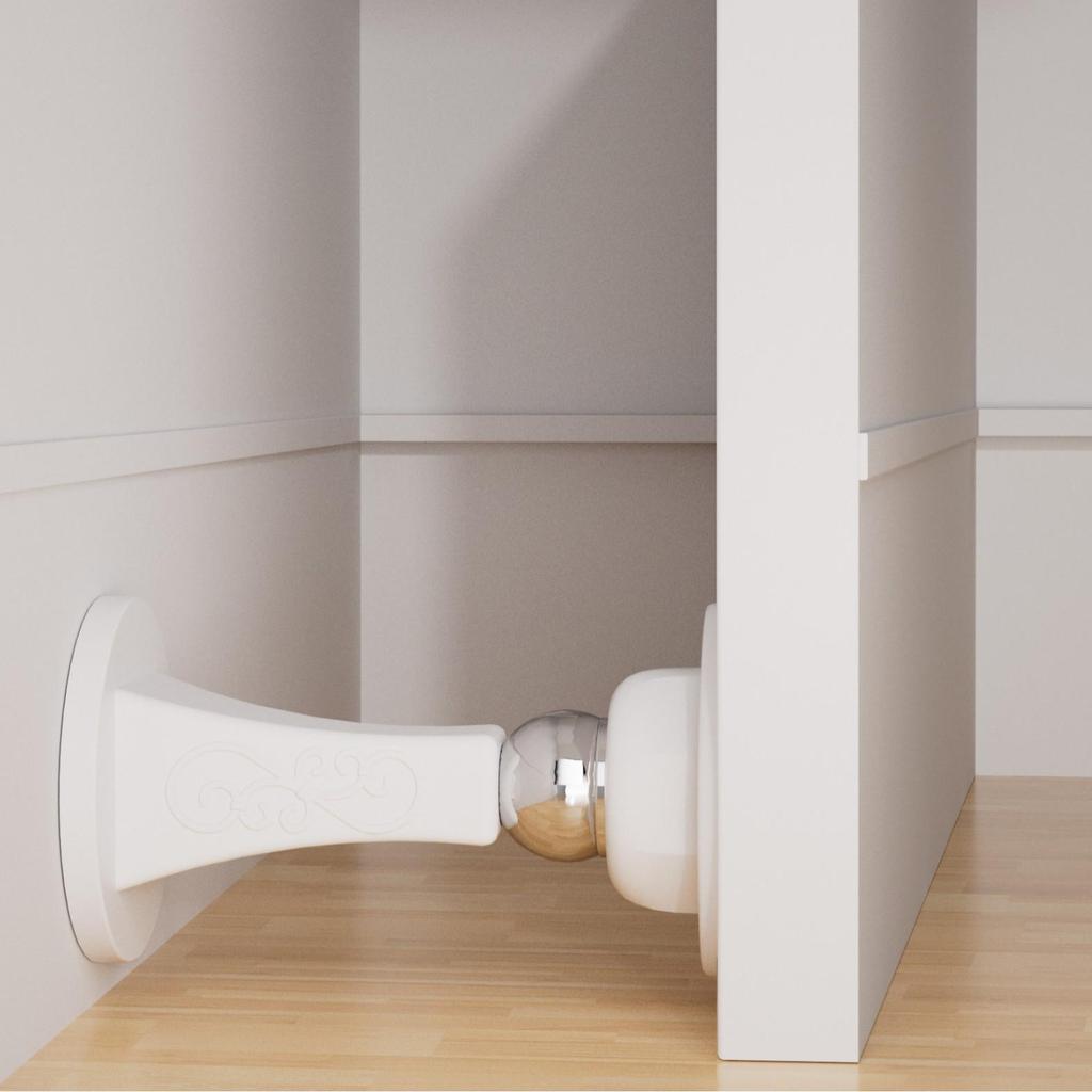 Magnetic Silicone Door Stopper: Punch-Free, Stainless Steel Wall-Mounted Door Holder