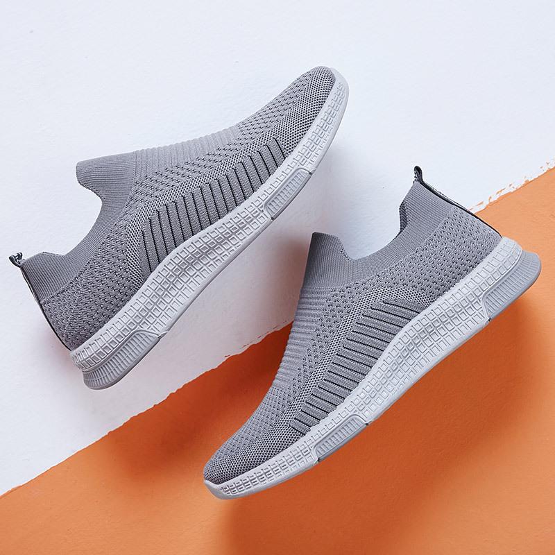 Men's Trendy Flyknit Breathable Slip-On Sock Shoes: Versatile, Casual, Fashionable