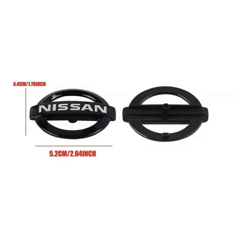 For Nissan Qashqai Juke Pulsar Sentra Altima Patrol Micra Rogue Alm 5.2x4.4CM ABS Logo Nissan Car Steering Wheel Emblem Sticker