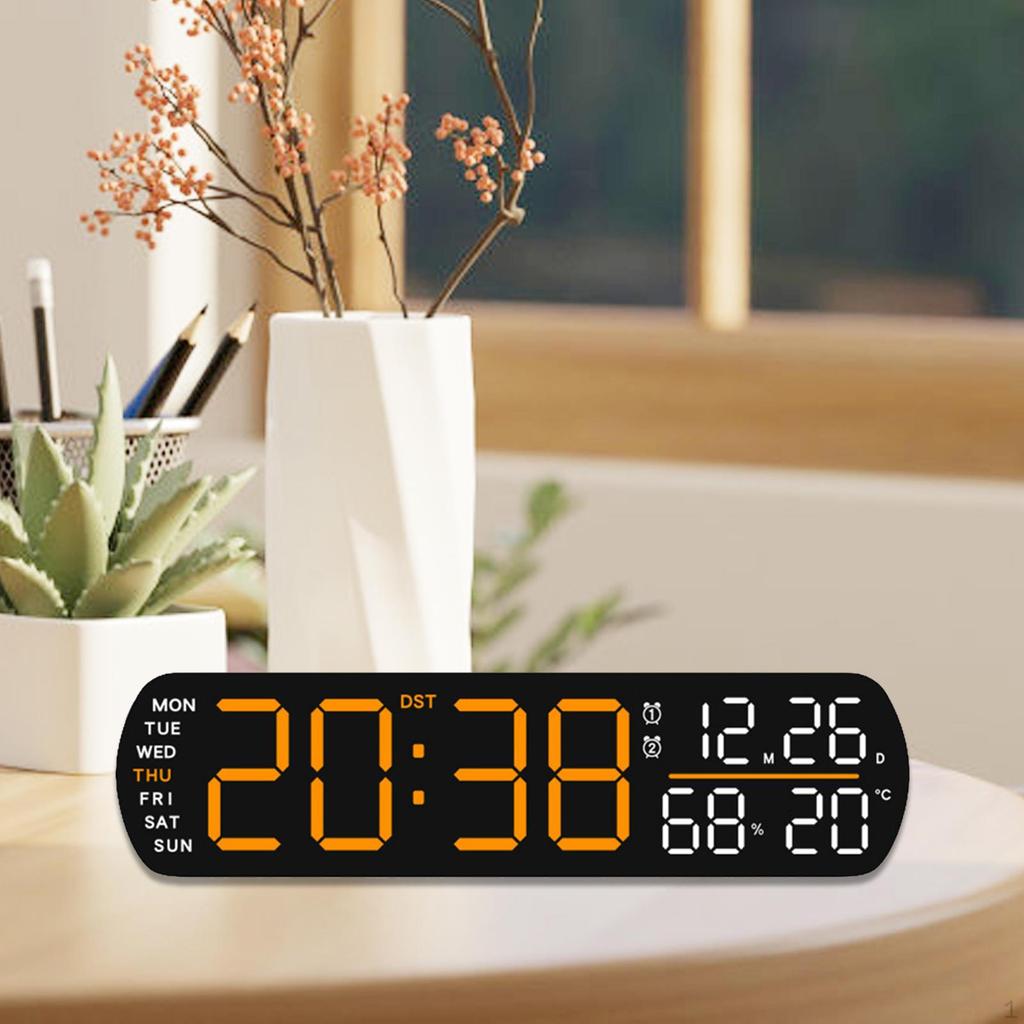 Digital Alarm Clock Desk Clocks Decorative Large Numbers LED Display for Table Home