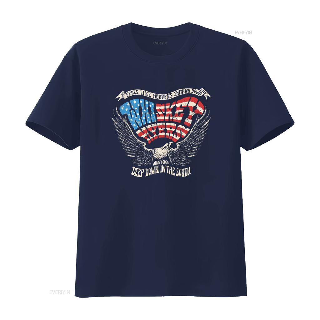 Whiskey Myers American Flag Eagle Wings T Shirt Size L Long or s vintage Washed Stylish Versatile Unisex Soft Slightly