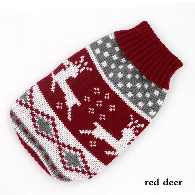 Christmas Reindeer Dog Sweater Knitwear for Cold Weather Small Medium Dogs Turtleneck Pet Cat Clothes Dog Winter Coat Costume