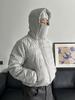 Leichte Winterjacke für Herren aus Baumwolle mit Kapuze, Reißverschluss und Masken-Design – Vielseitige Oberbekleidung