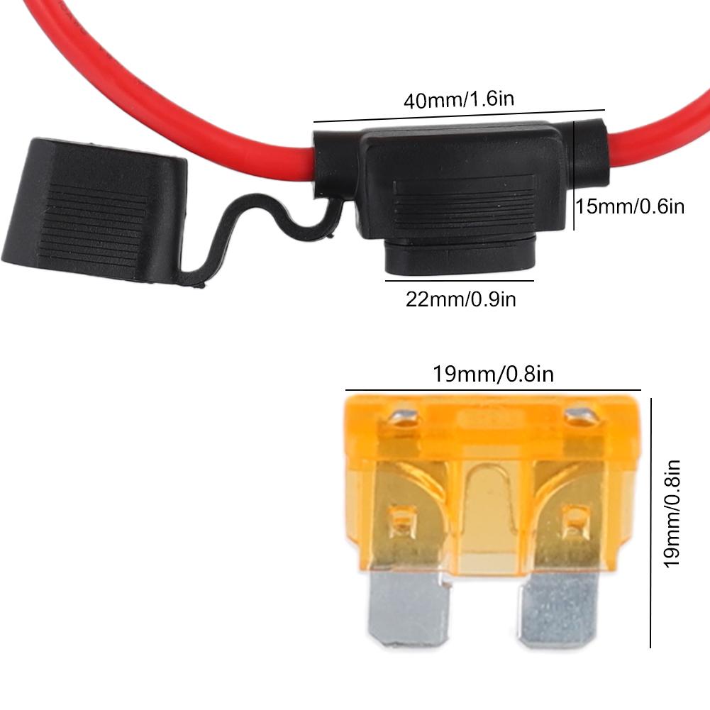 10 AWG Inline Fuse Holder with 5/20/30/40/50 A ATC Blade Fuses Waterproof Car Blade Fuse for Car Truck Boat Motorcycle Fuse Holders1