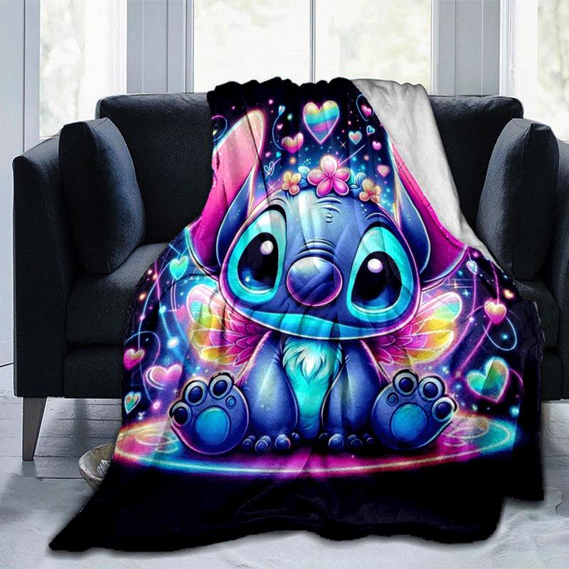 

1pc Stitch Printing Blanket - Soft, All-Season Throw for Living Room, Bedroom,Travel 80cmx120cm(31inx47in)