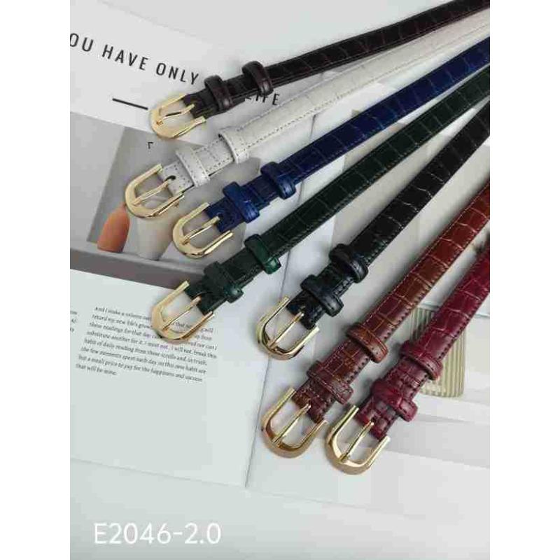 Women's Belt Women's Leather Thin Belt Fashion Versatile Casual Decoration Small Belt Belt