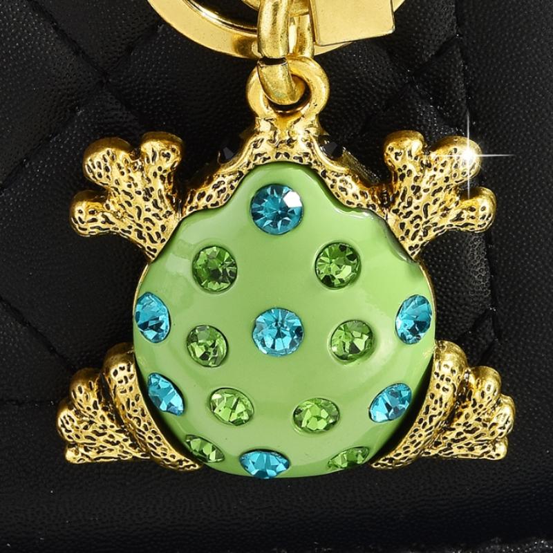 Frosk Nøkkelring Diamant Frosk Nøkkelring Veske Anheng Nøkkelring Ryggsekk Dekorasjon Tilbehør Gaver Kvinner Menn Bil Nøkkelkjeder
