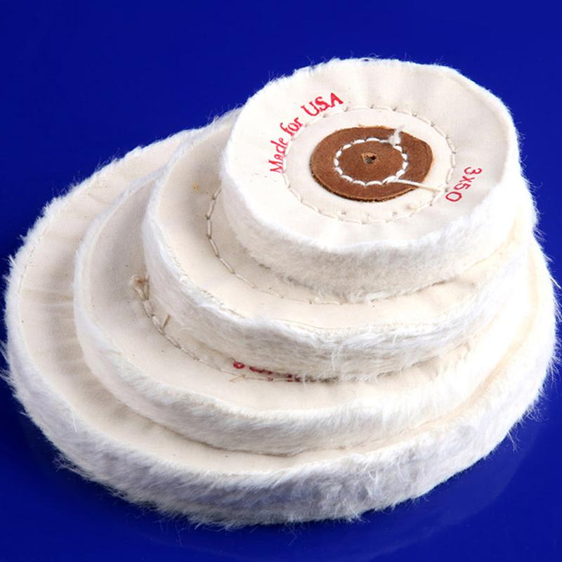 3/4/5/6/7/8" Wheels Buffing Polishing Wheel Cotton Lint Cloth Buffing Wheel Gold Silver Jewelry Mirror Polishing Wheel Flannelette