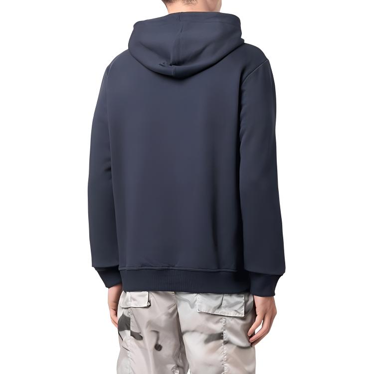 KENZO Tiger Head Embroidery Hooded Pullover Fleece Lined Sweatshirt Winter Men's Dark Blue FB65SW3344XFBAW-79