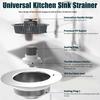 Upgraded 3 In 1 Kitchen Sink Drain Strainer - Stopper Set, Stainless Steel Kitchen Sink Stopper, Pop Up Anti-Clogging Sink Strainer Basket Filter for