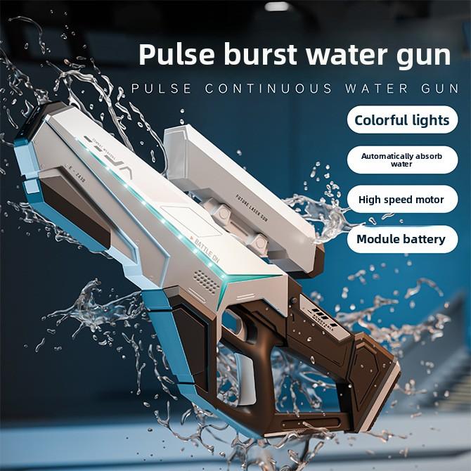 Electric Water Gun Powerful Squirt Automatic Water Suction Continuous Firing Watergun Large Capacity Summer Outdoor Beach Toy
