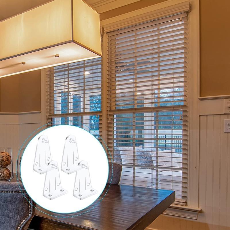 10 Stück Halteklammern Klare Kunststoff Jalousien Untere Halteclips für 2 Zoll Horizontale Jalousien Fensterrollos