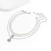 Vintage Goth Imitation-Pearl Coin Pendant Choker Necklace for Men Fashion Statement Punk Snake Chain Grunge Jewelry Steampunk
