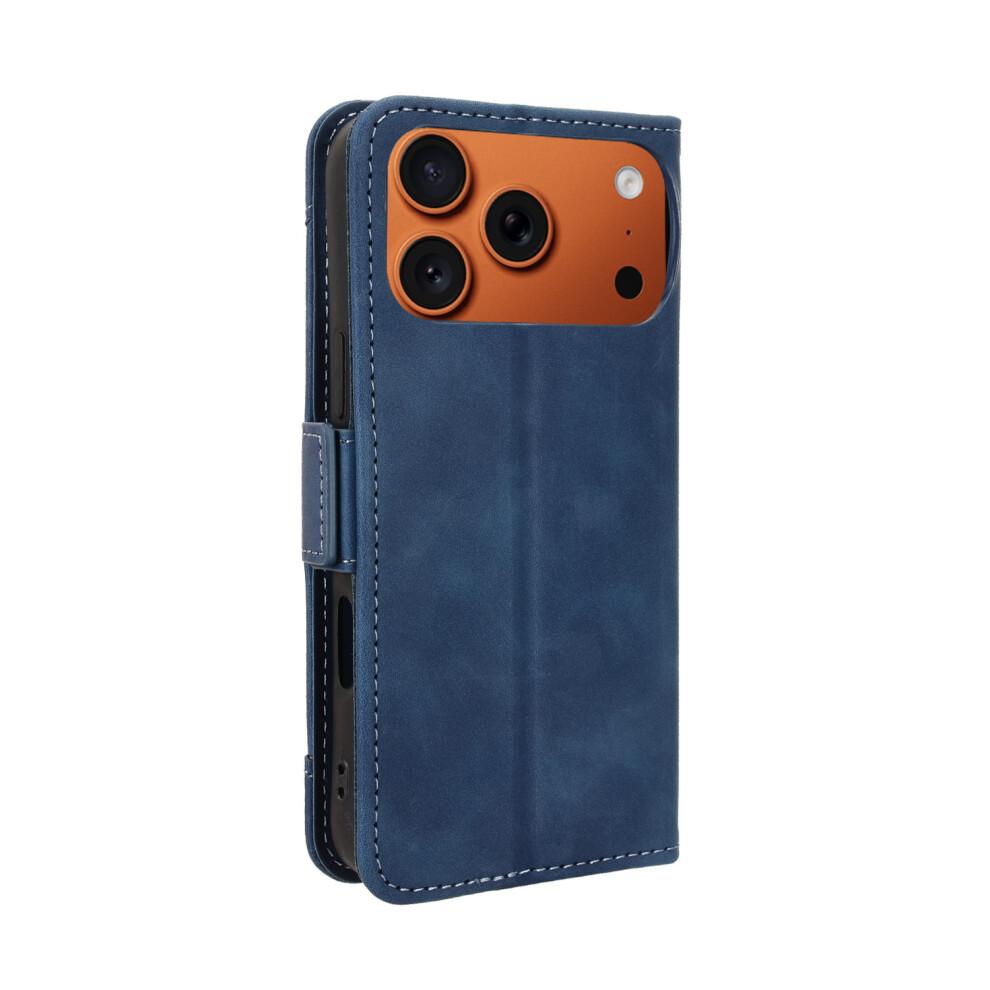 (iPhone 17 Pro Max, Blue) For iPhone 17 Pro Max Leather Case Phone Wallet Cover with Multiple Card Slots