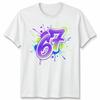 Graffiti 67 Unisex T Shirt Bright Neon Paint Slogan Six Seven Meme Number Day
