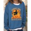 Tops for Women Halloween Print  Round Neck Long Sleeve T-shirt Fall Casual Slim Pullover Women's Long Sleeve Top