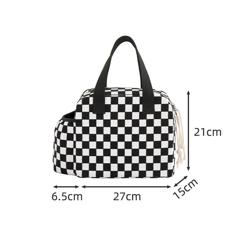 Large-capacity insulated bag fashionable office worker lunch box bag hand-held thickened aluminum film lunch box bag