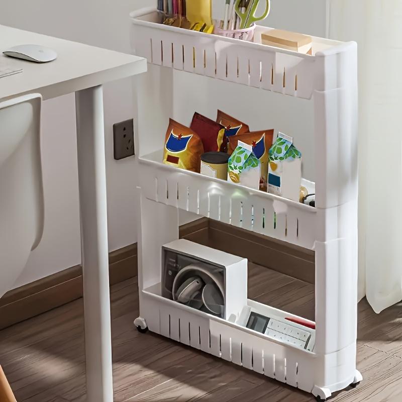 3-tier Ultra-thin Refrigerator Edge Shelf - Independent Storage Rack for Bathroom, Kitchen, Living Room