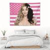 1pz Arazzo Bandiera Americana Melanie Martinez da Appendere alla Parete con Strisce Rosa Bianche Stelle Regalo per Fan Arredamento Soggiorno Ufficio
