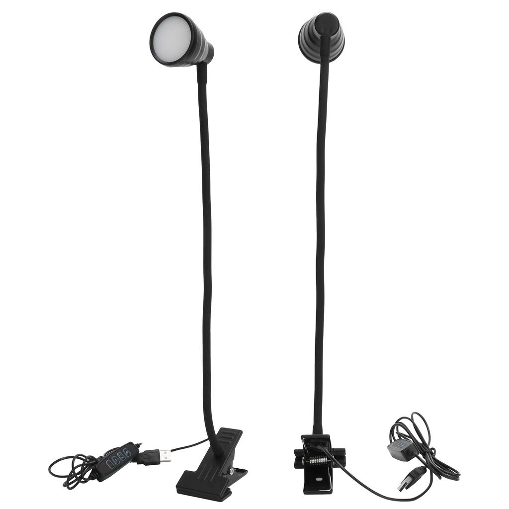 Adjustable Clip Lamp USB Learning Light Reading Eye Protection Lighting SuppliesBlack