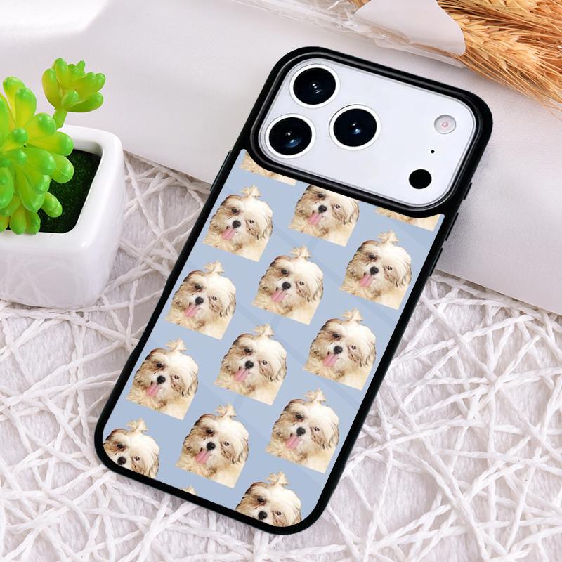 Cartoon Shih Tzu Dog Soft Phone Case for iPhone 17 Air 16 15 11 12 14 13 Pro Max Shockproof Cover