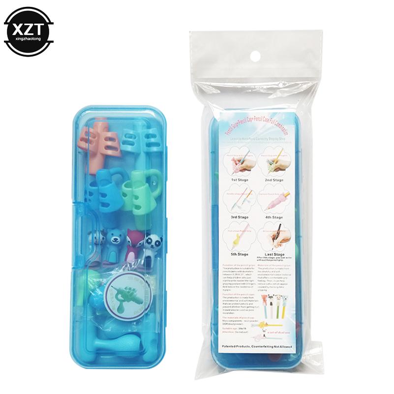 

2 Three-Finger Children Pencil Pen Holder Silicone Student Posture Correct Learning Writing Tool Correct Device