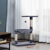 Cat Tree, 3 Sisal Posts, Platform, Hammock, 50 x 36 x 70 cm, Grey