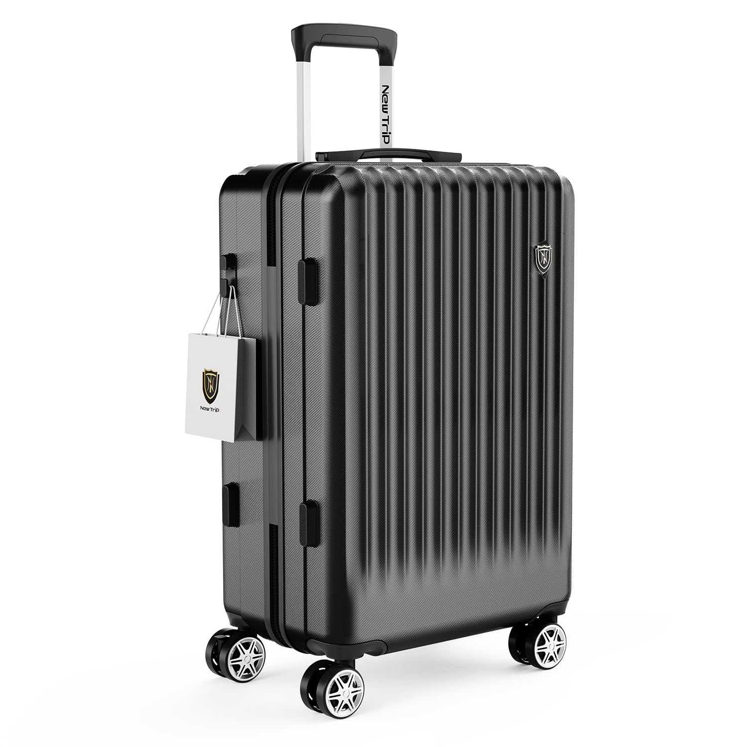 

Чемодан с колесиками Carry S, YKK Clothes Carry, оснащенный молнией TSA, цвет Business Black [New Trip], стопор, чехол для ручной клади, размер, замок, чёрный