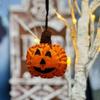2PCS 3D Filled Plush Hanging String Pendant for Halloween Festive Atmosphere Fun Pumpkin Bat Home Holiday Party Decoration