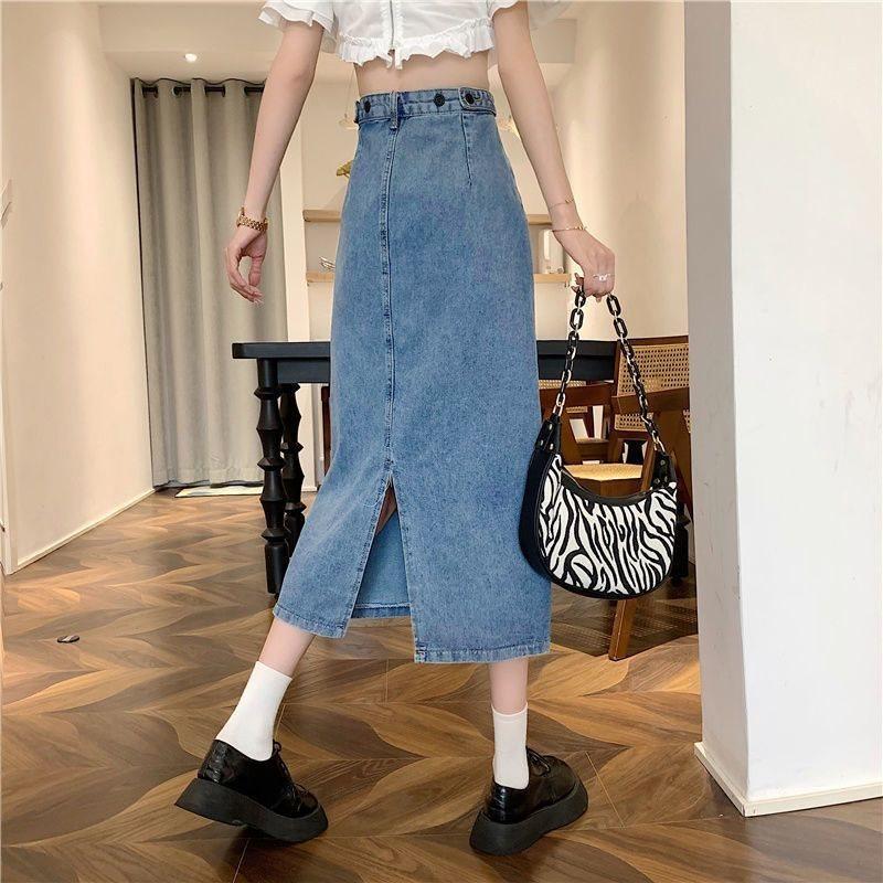 Classic Denim Skirt For Women With High Waist And Slim Fit For Autumn 2025
