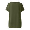 Women's Fashion Spring/summer V-neck Pocket T-shirt With Rolled Edge Short-sleeved Loose Top
