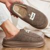 Fashion plus size men's house slippers fuzzy comfy memory foam soft couple shoes non-slip winter warm plush slippers