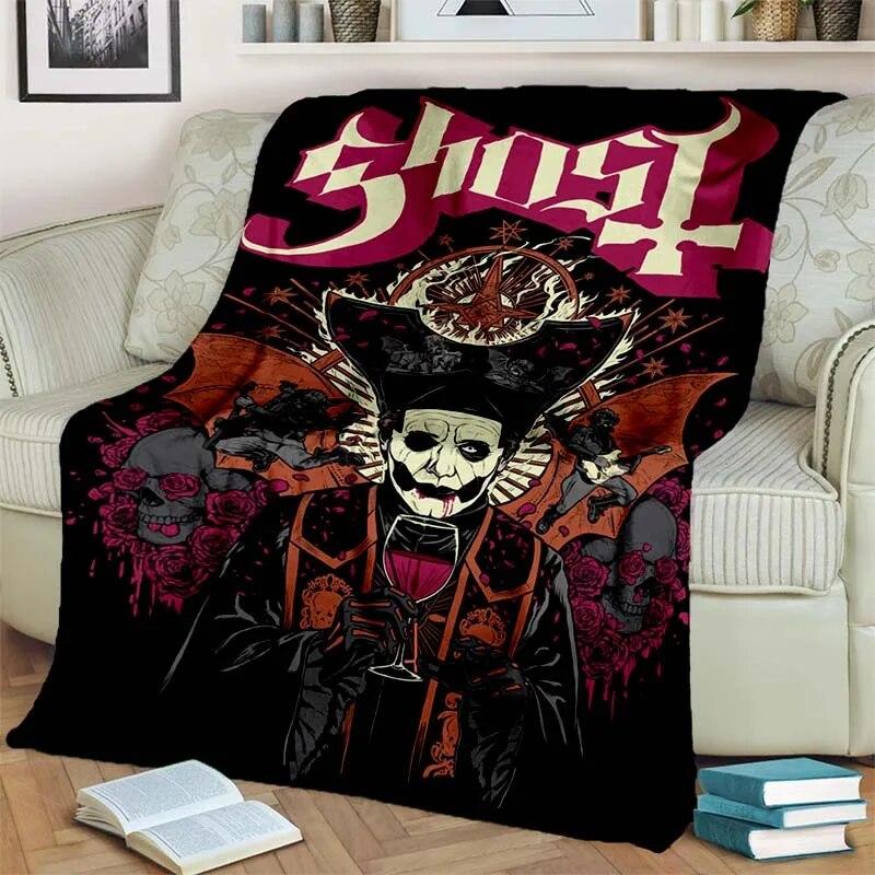 3D Ghost Band Cartoon Flannel Blanket Fashion Warm Lightweight Living Room Bedroom Sofa Bed For Picnic Blanket