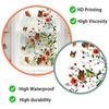 Blumen Schmetterling Vogel Fensteraufkleber, Selbstklebender Statischer Glassticker für Wohnzimmer Dekoration, Rückstandsfrei Abnehmbare Wandkunst
