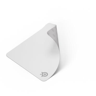 SteelSeries Large Gaming Mouse Pad with Non-Slip Rubber Base, 45cm X 40cm X 0.2cm, QcK + White, Large, 63464