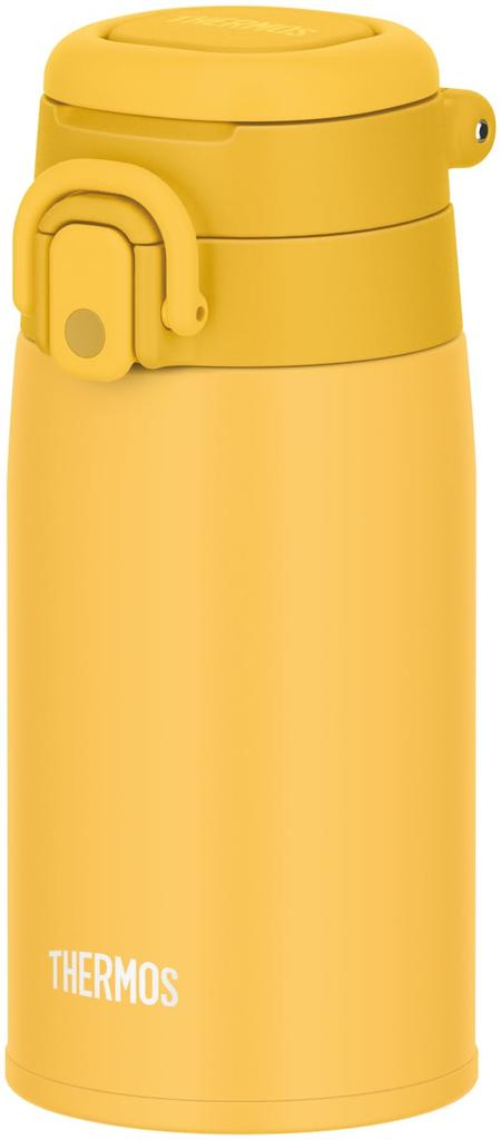 Thermos Water Bottle Vacuum Insulated Mobile Mug with Carry Loop 400ml Yellow Y JOS-400