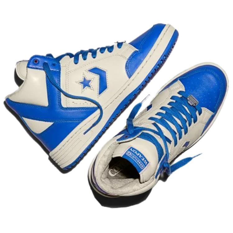 Stranger Things x Converse Weapon Laser Blue Unisex Sneaker Weiß Natur-Elfenbein Reiher A17934C