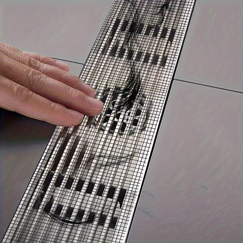 5m Selvklebende Dusjavløp Hårfanger, Engangs Mesh-filter, Lett å Rengjøre, Klippbar, Vanntett, Beskyttelse av Baderomsgulv